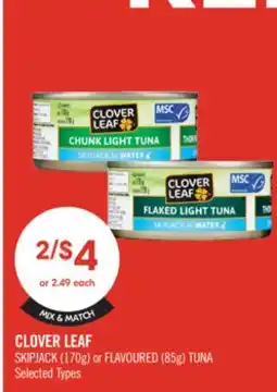 Shoppers Drug Mart CLOVER LEAF SKIPJACK (170g) or FLAVOURED (85g) TUNA offer
