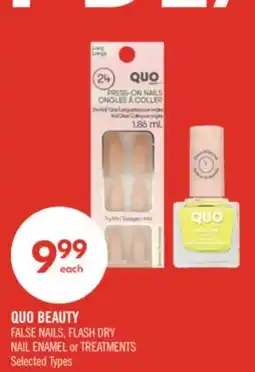 Shoppers Drug Mart QUO BEAUTY FALSE NAILS, FLASH DRY NAIL ENAMEL or TREATMENTS offer