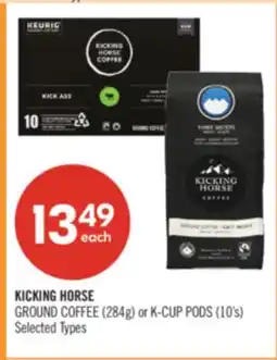 Shoppers Drug Mart KICKING HORSE GROUND COFFEE (284g) or K-CUP PODS (10's) offer