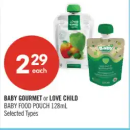 Shoppers Drug Mart BABY GOURMET LOVE CHILD BABY FOOD POUCH offer