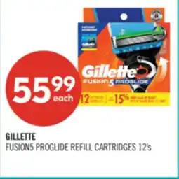 Shoppers Drug Mart GILLETTE FUSION5 PROGLIDE REFILL CARTRIDGES offer