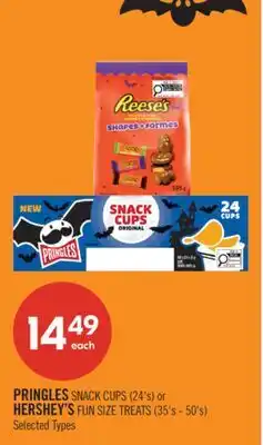 Shoppers Drug Mart PRINGLES SNACK CUPS (24's) or HERSHEY'S FUN SIZE TREATS (35's - 50's) offer