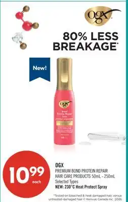 Shoppers Drug Mart OGX PREMIUM BOND PROTEIN REPAIR HAIR CARE PRODUCTS offer