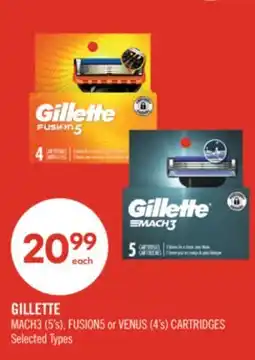 Shoppers Drug Mart GILLETTE MACH3 (5's), FUSION5 or VENUS (4's) CARTRIDGES offer
