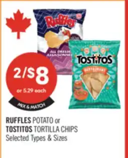 Shoppers Drug Mart RUFFLES POTATO or TORTILLA CHIPS offer