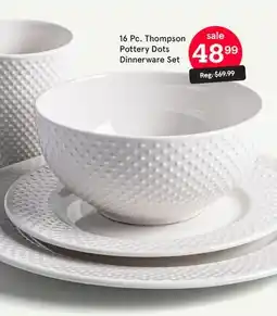 Kitchen Stuff Plus 16 Pc. Thompson Pottery Dots Dinnerware Set offer