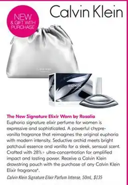 Shoppers Drug Mart Calvin Klein Signature Elixir Parfum Intense offer