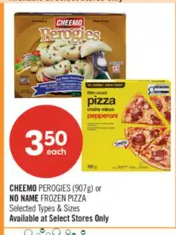 Shoppers Drug Mart CHEEMO PEROGIES (907g) or NO NAME FROZEN PIZZA offer
