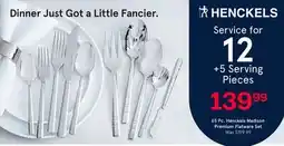 Kitchen Stuff Plus 65 Pc. Henckels Madison Premium Flatware Set offer