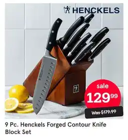 Kitchen Stuff Plus 9 Pc. Henckels Forged Contour Knife Block Set offer