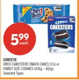 Shoppers Drug Mart CHRISTIE OREO CAKESTERS SNACK CAKES (5's) or FAMILY SIZE COOKIES (436g - 460g) offer