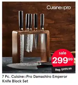 Kitchen Stuff Plus 7 Pc. Cuisine::Pro Damashiro Emperor Knife Block Set offer