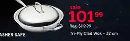 Kitchen Stuff Plus Tri-Ply Clad Wok - 32 cm offer