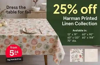 Kitchen Stuff Plus Harman Printed Linen Collection offer
