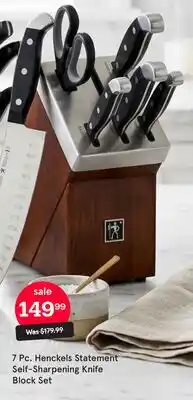 Kitchen Stuff Plus 7 Pc. Henckels Statement Self-Sharpening Knife Block Set offer