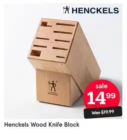 Kitchen Stuff Plus Henckels Wood Knife Block offer
