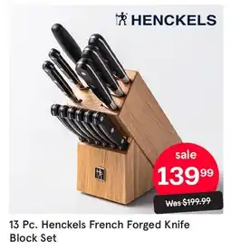 Kitchen Stuff Plus 13 Pc. Henckels French Forged Knife Block Set offer