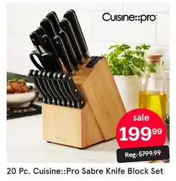 Kitchen Stuff Plus 20 Pc. Cuisine::Pro Sabre Knife Block Set offer
