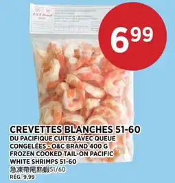 Kim Phat O&C BRAND FROZEN WHITE TAIL-ON PACIFIC WHITE SHRIMPS 51-60 offer