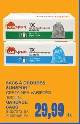 Wholesale Club SACS À ORDURES, 100 UN offer