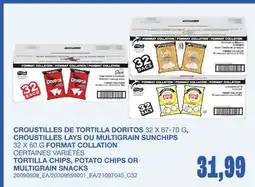 Wholesale Club CROUSTILLES DE TORTILLA, 32 X 67-70 G, CROUSTILLES LAYS OU MULTIGRAIN, 32 X 60 G FORMAT COLLATION offer