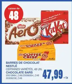 Wholesale Club BARRES DE CHOCOLAT, 48 UN offer