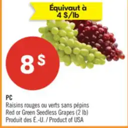 Pharmaprix PC Redor Green Seedless Grapes offer