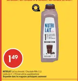 Pharmaprix NUTRILAIT Chocolate Milk offer