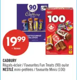 Pharmaprix CADBURY Favourites Fun Treats (90) or NESTLÉ mini-préférés (100) offer
