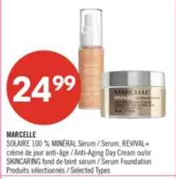 Pharmaprix MARCELLE 100% MINERAL SUNSCREEN Serum, REVIVAL+ Anti-Aging Day Cream or SKINCARING Serum Foundation offer