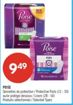 Pharmaprix POISE Protective Pads (12-30) or Liners (28-54) offer