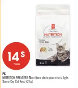 Pharmaprix PC NUTRITION PREMIÈRE Senior Dry Cat Food offer