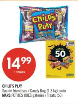 Pharmaprix CHILD'S PLAY Candy Bag (1,3 kg) or MARS PETITES JOIES Treats (50) offer