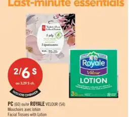Pharmaprix PC (60) ou ROYALE (54) Facial Tissues with Lotion offer