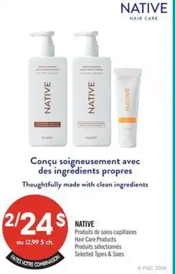 Pharmaprix NATIVE Hair Care Products offer