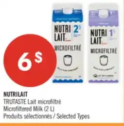 Pharmaprix NUTRILAIT TRUTASTE Microfiltered Milk (2 L) offer