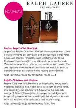 Pharmaprix Ralph Lauren Parfum Ralph's Club New York offer