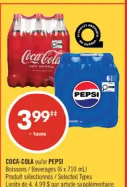 Pharmaprix COCA-COLA or PEPSI Beverages offer