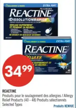 Pharmaprix REACTINE Allergy Relief Products offer