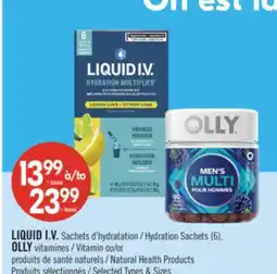 Pharmaprix LIQUID I.V. Hydration Sachets (6), OLLY Vitamin or Natural Health Products offer