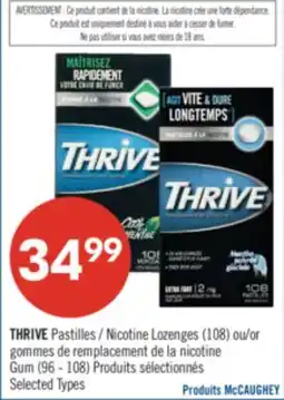 Pharmaprix THRIVE Nicotine Lozenges (108) or Gum (96 - 108) offer