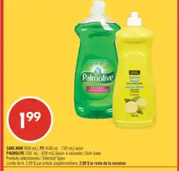 Pharmaprix NO NAME (800 mL), PC (638 mL - 739 mL) or PALMOLIVE (591 mL - 828 mL) Dish Soap offer