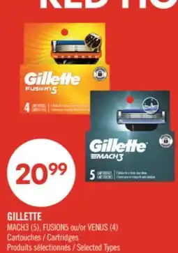 Pharmaprix GILLETTE MACH3 (5), FUSION5 or VENUS (4) Cartridges offer