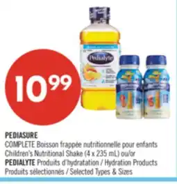 Pharmaprix PEDIASURE COMPLETE Children's Nutritional Shake (4 x 235 mL) or PEDIALYTE Hydration Products offer