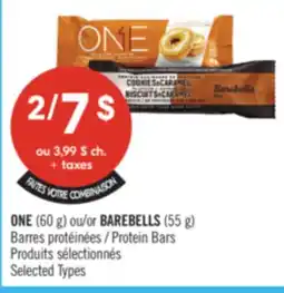 Pharmaprix ONE (60 g) or BAREBELLS (55 g) Protein Bars offer