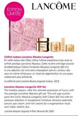 Pharmaprix Lancôme The Absolue Longevity 4-Piece Skincare Set offer