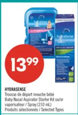Pharmaprix HYDRASENSE Baby Nasal Aspirator Starter Kit or Spray offer