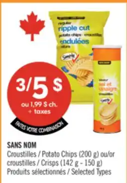 Pharmaprix NO NAME Potato Chips (200 g) or Crisps (142 g - 150 g) offer