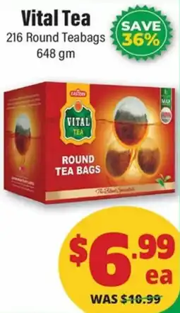 Iqbal Foods Vital Tea Round Tea Bags offer