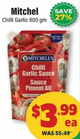 Iqbal Foods Mitchel Chilli Garlic Sauce offer